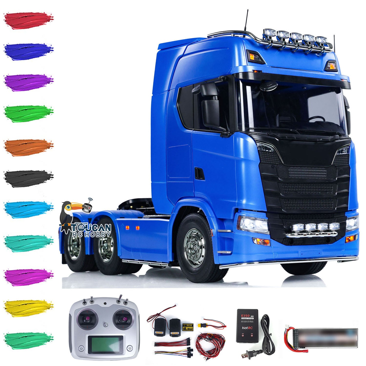TOUCAN 56368 770S 1/14 6x4 RC Tractor Truck RTR set with radio controller battery and charger