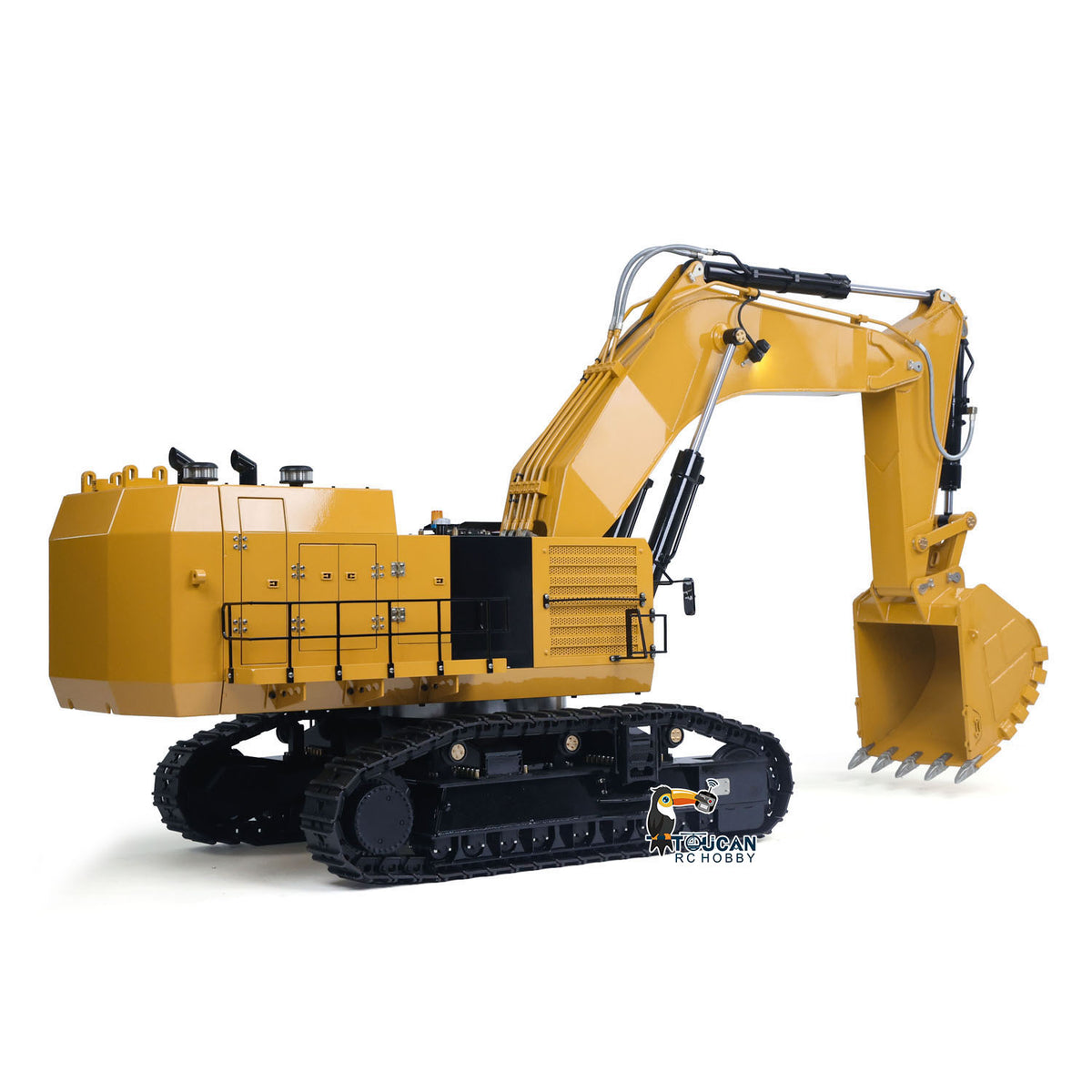 TOUCAN 6015B 1/14 Metal Hydraulic RC Excavator profile showing the excavator arm and body
