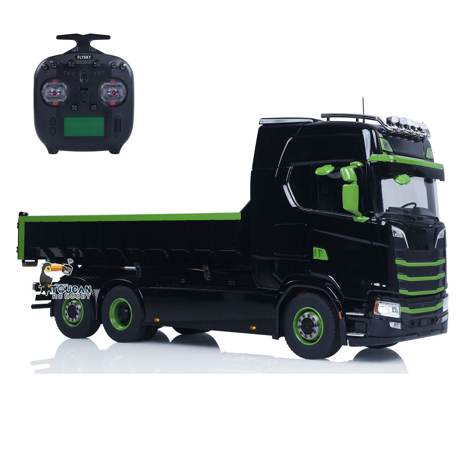 TOUCAN 770S 1/14 Metal RC Hydraulic 6x6 Roll-On Roll-Off Dumper product overview