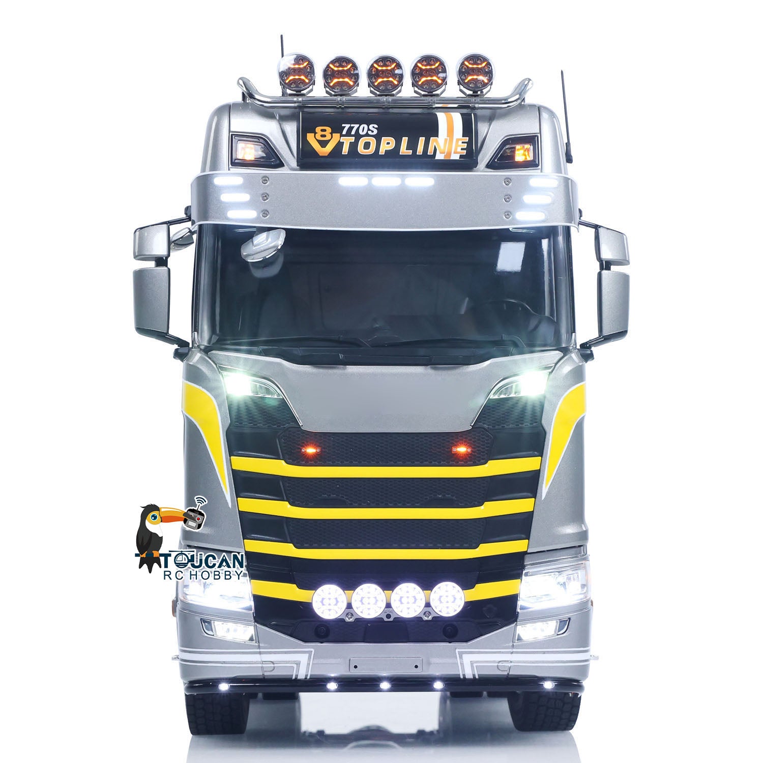 TOUCAN 770S 1/14 RC 6x6 Metal Chassis Tractor Truck front view