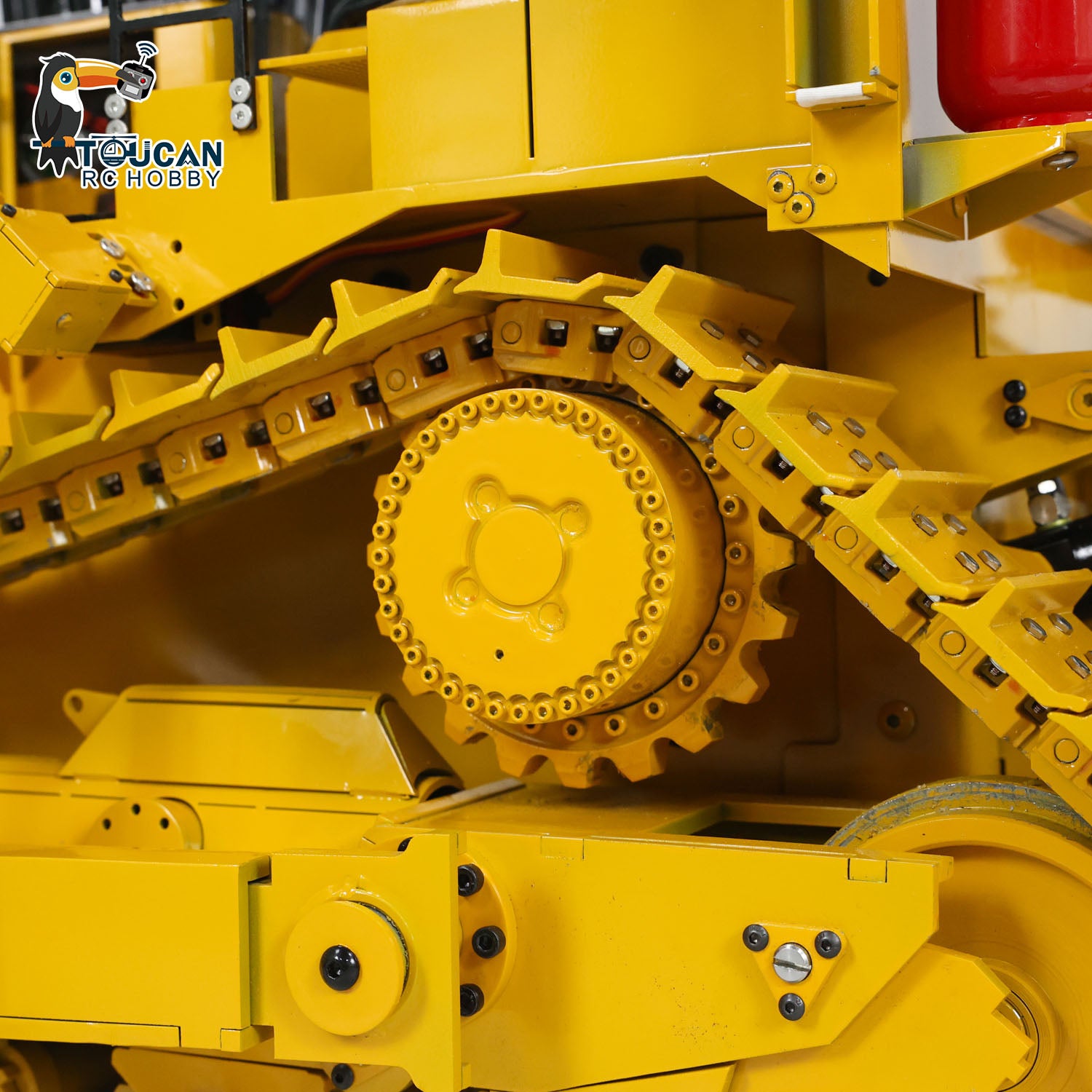 TOUCAN D11T 1/10 Metal Hydraulic RC Bulldozer Heavy Duty Giant Dozer drive wheel detail