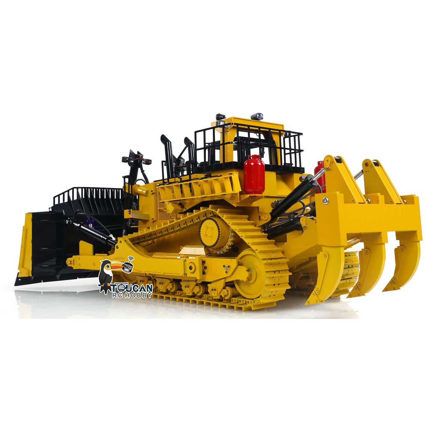 TOUCAN D11T 1/14 Metal Hydraulic RC Bulldozer side view with detailed metal body and tracks