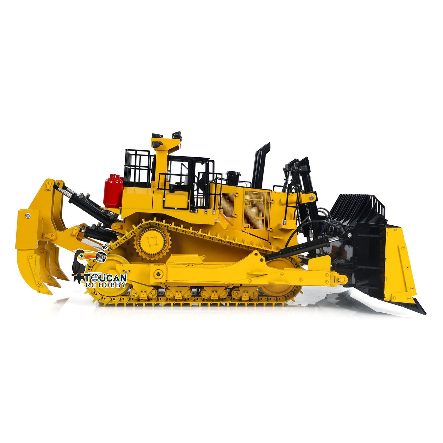 TOUCAN D11T 1/14 Metal Hydraulic RC Bulldozer profile view with realistic construction vehicle details