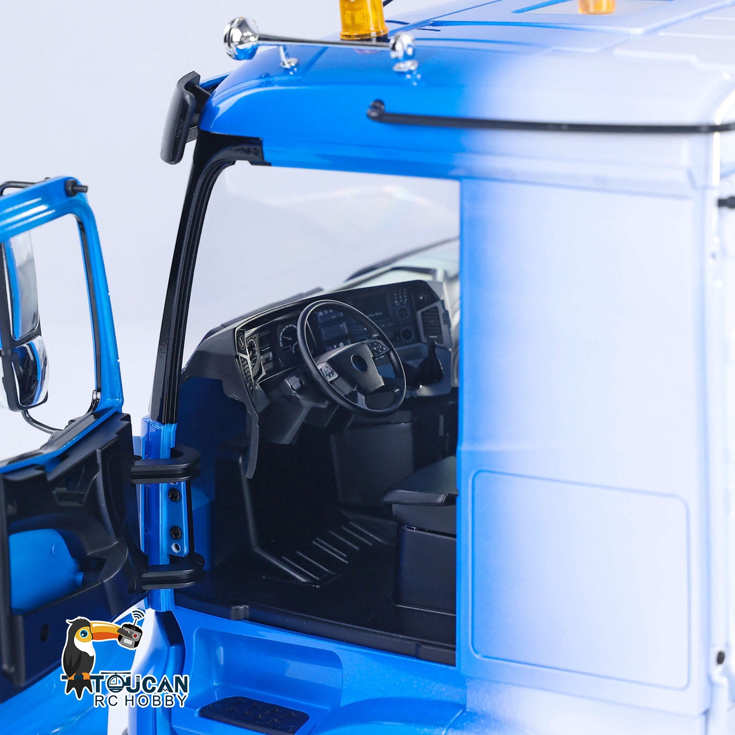 TOUCAN 1/14 6x6 Metal RC Tractor Truck cab interior detail