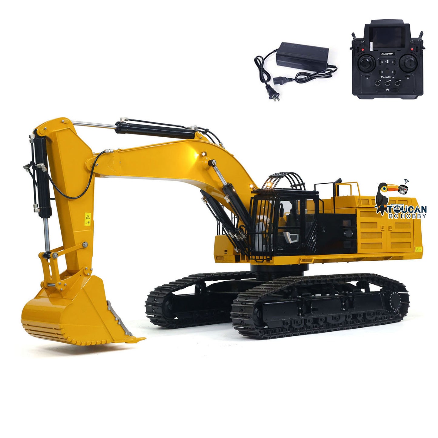 TYMX 390F 1/8 Metal Hydraulic RC Excavator Heavy Duty Digger complete set with radio controller battery and charger