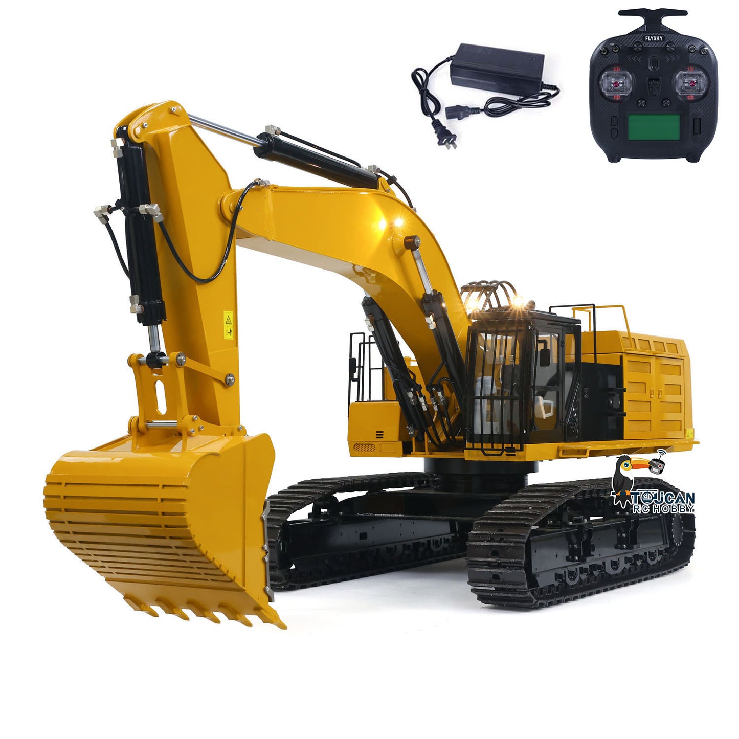 TYMX 390F 1/8 Metal Hydraulic RC Excavator Heavy Duty Digger complete RTR package with battery and charger