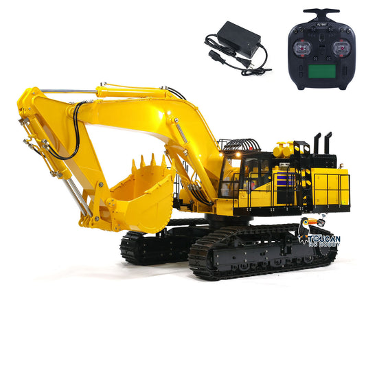 TYMX PC1250 1/8 Metal RC Hydraulic Excavator Digger yellow version with radio controller and charger