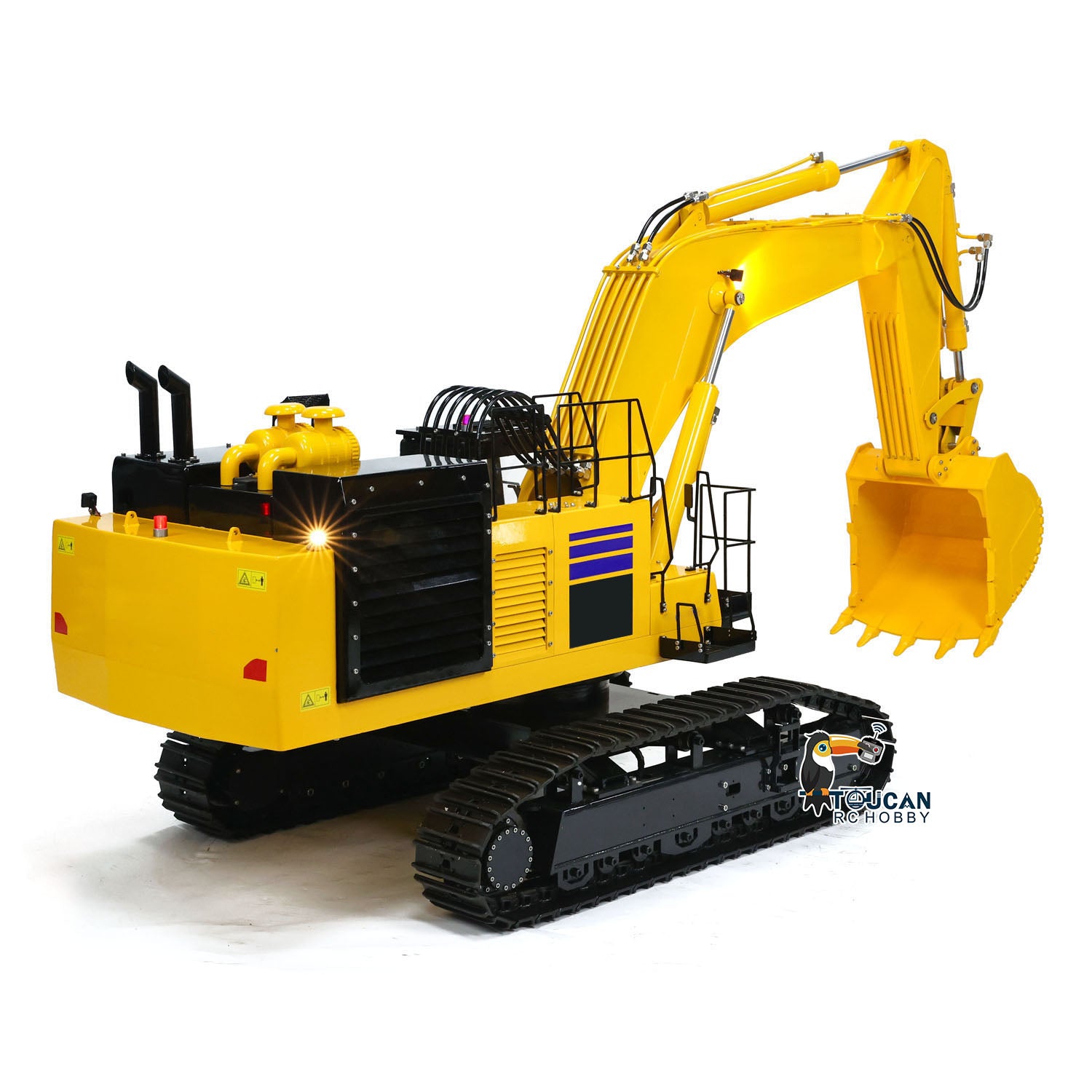 TYMX PC1250 1/8 Metal RC Hydraulic Excavator Digger lighting system detail