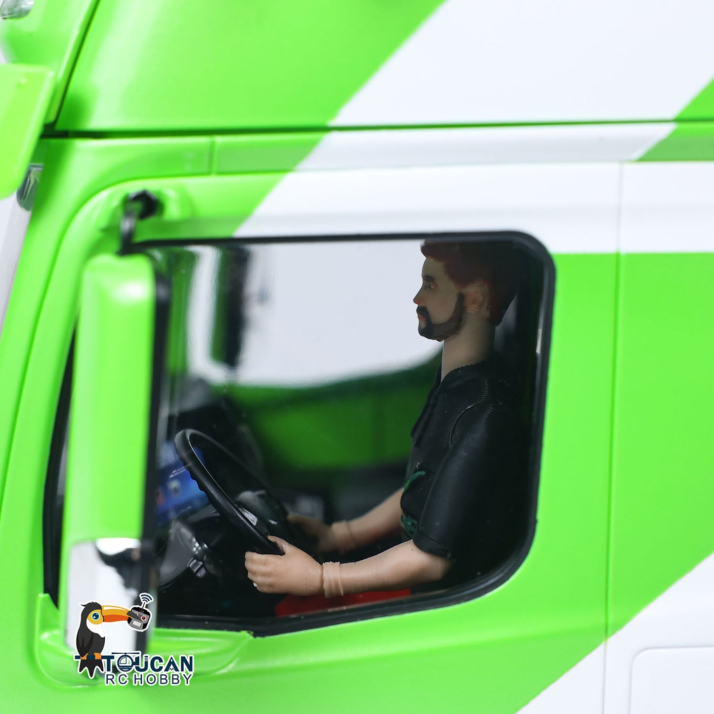 RC Tractor Truck Driver Figure Inside Detailed Cab