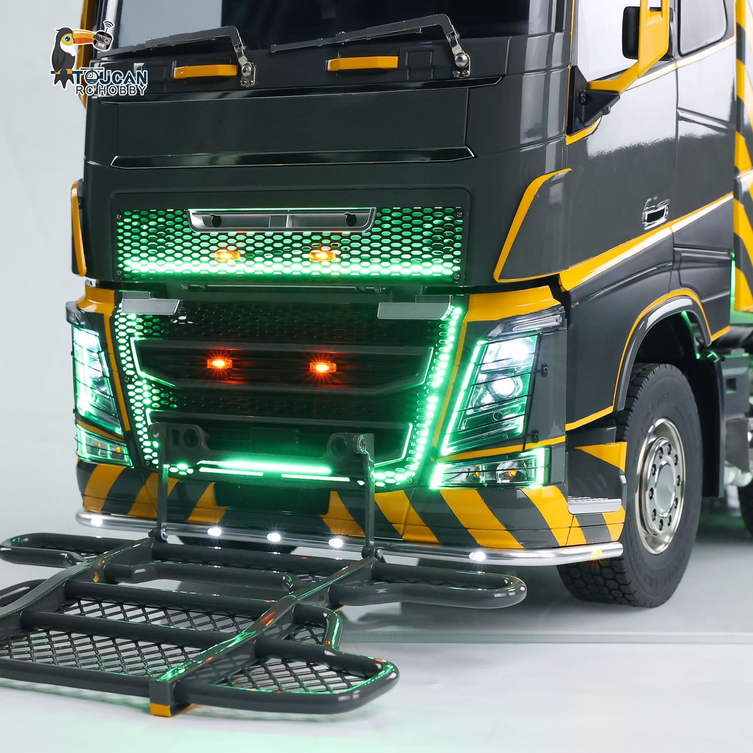 Unitru 02 rc tractor truck front bumper heavy metal protection detail