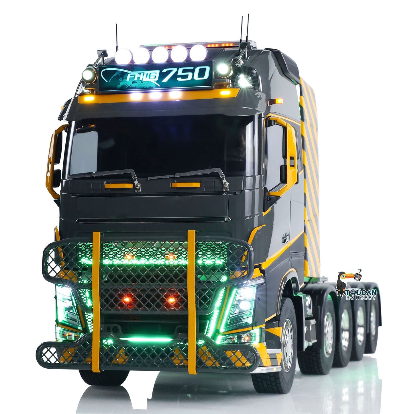 Highline Cab 1/14 RC Tractor Truck, Multi-Color Finished Professional RC Hauler Model