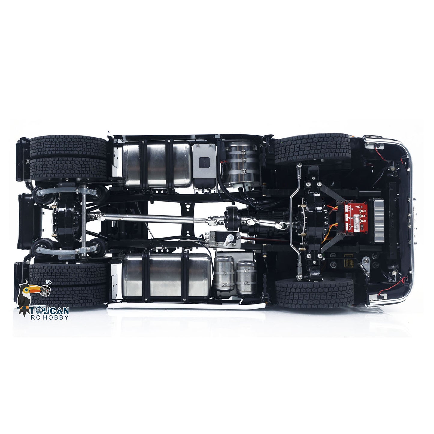 Unitru 05 rc tractor truck metal chassis underside structure detail