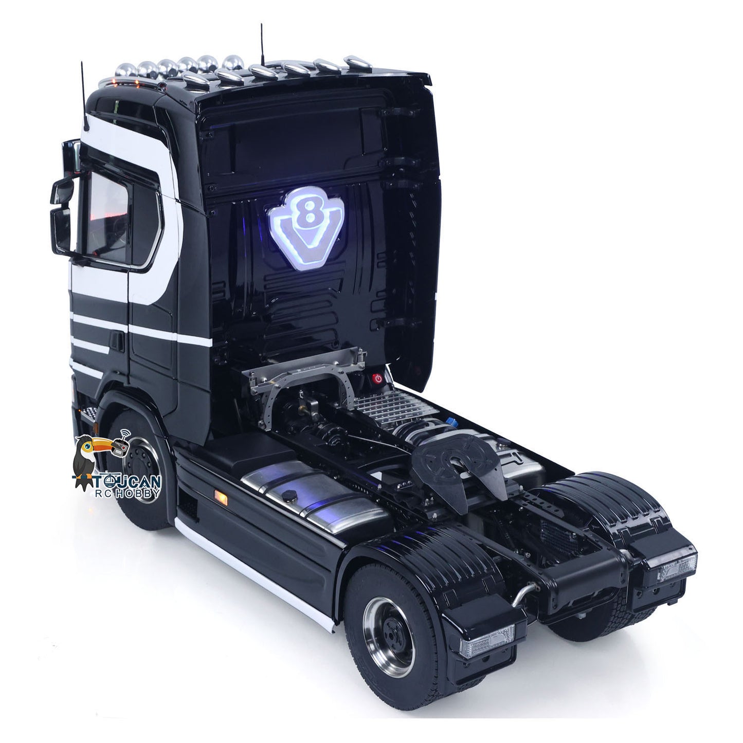 Unitru 05 rc tractor truck rear view detailed truck body