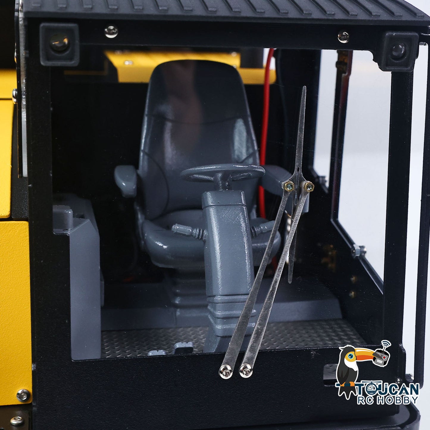 WKLC T14R 1/14 Metal RC Hydraulic Tracked Dump Truck windshield wiper detail
